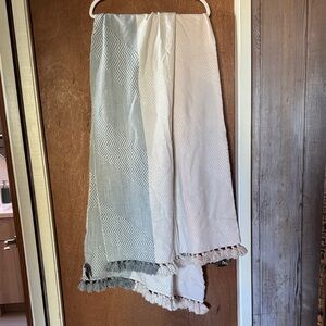 Elegant Two-Tone Fringe Blanket Scarf